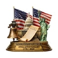 thumbnail image 1 of USA 250th Anniversary -Wood Desk Bell, Patriotic Desk Sculpture, 250 Years American Anniversary Sculpture, USA 250th Anniversary Merchandise, Home Decor Gift for US Citizen Family, 1 of 7