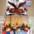 thumbnail image 1 of USA 250th Celebration Ornament Patriotic Acrylic or Resin Hanging Christmas Tree Decoration, White House or Flag Design, Perfect for Veterans, Collectors, Holiday, or Year-Round Display, 1 of 7