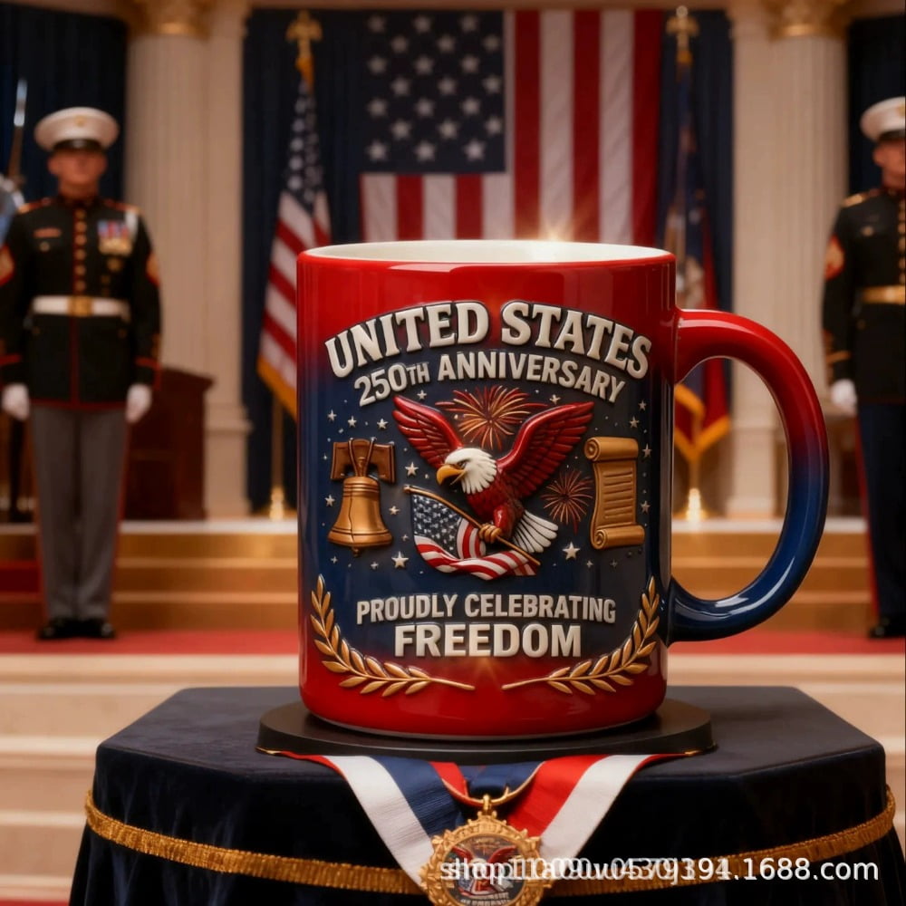 USA 250th Commemorative Mug 1776-2026, U.S.A. Coffee Milk Mugs with ...