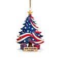 thumbnail image 1 of USA 250th Semiquincentennial Acrylic Christmas Tree Ornament, Patriotic Holiday Hanging Decoration for Home and Party, 10Pcs, 1 of 8