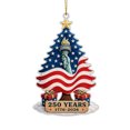 thumbnail image 1 of USA 250th Semiquincentennial Acrylic Christmas Tree Ornament, Patriotic Holiday Hanging Decoration for Home and Party, 10Pcs, 1 of 8