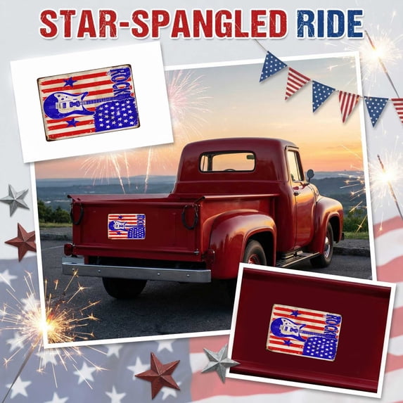 USA 250th Vintage American Flag Magnetic Car Decals, Weatherproof Retro USA Flag Magnets for Trucks, SUV, Vans and Motorcycles, Multiple Sizes (Large, Medium, Small)