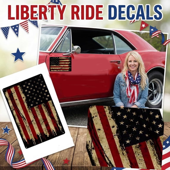 USA 250th Vintage American Flag Magnetic Car Decals, Weatherproof Retro USA Flag Magnets for Trucks, SUV, Vans and Motorcycles, Multiple Sizes (Large)