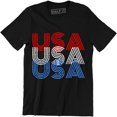 thumbnail image 1 of USA - 4th of July Independence Day American Men's T-Shirt, 1 of 4