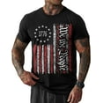 thumbnail image 1 of USA 4th of July Shirts for Men American Flag Short Sleeve Patriotic Independence Day Tee Top, 1 of 7