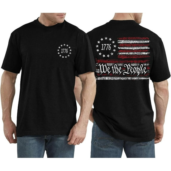 USA 4th of July Shirts for Men American Flag Short Sleeve Patriotic Independence Day Tee Top