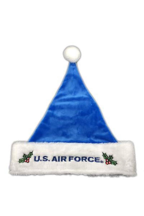 USA Air Force Christmas Santa Hat, Blue and yellow