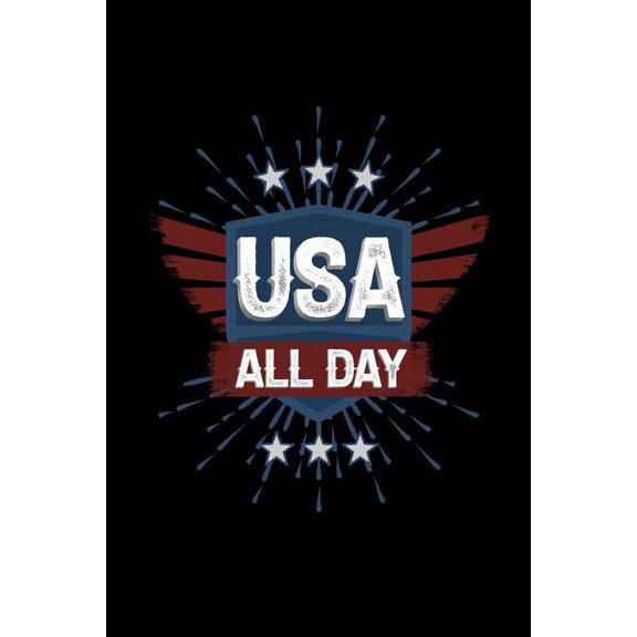 USA All Day: 120 Pages, Soft Matte Cover, 6 x 9, (Paperback)