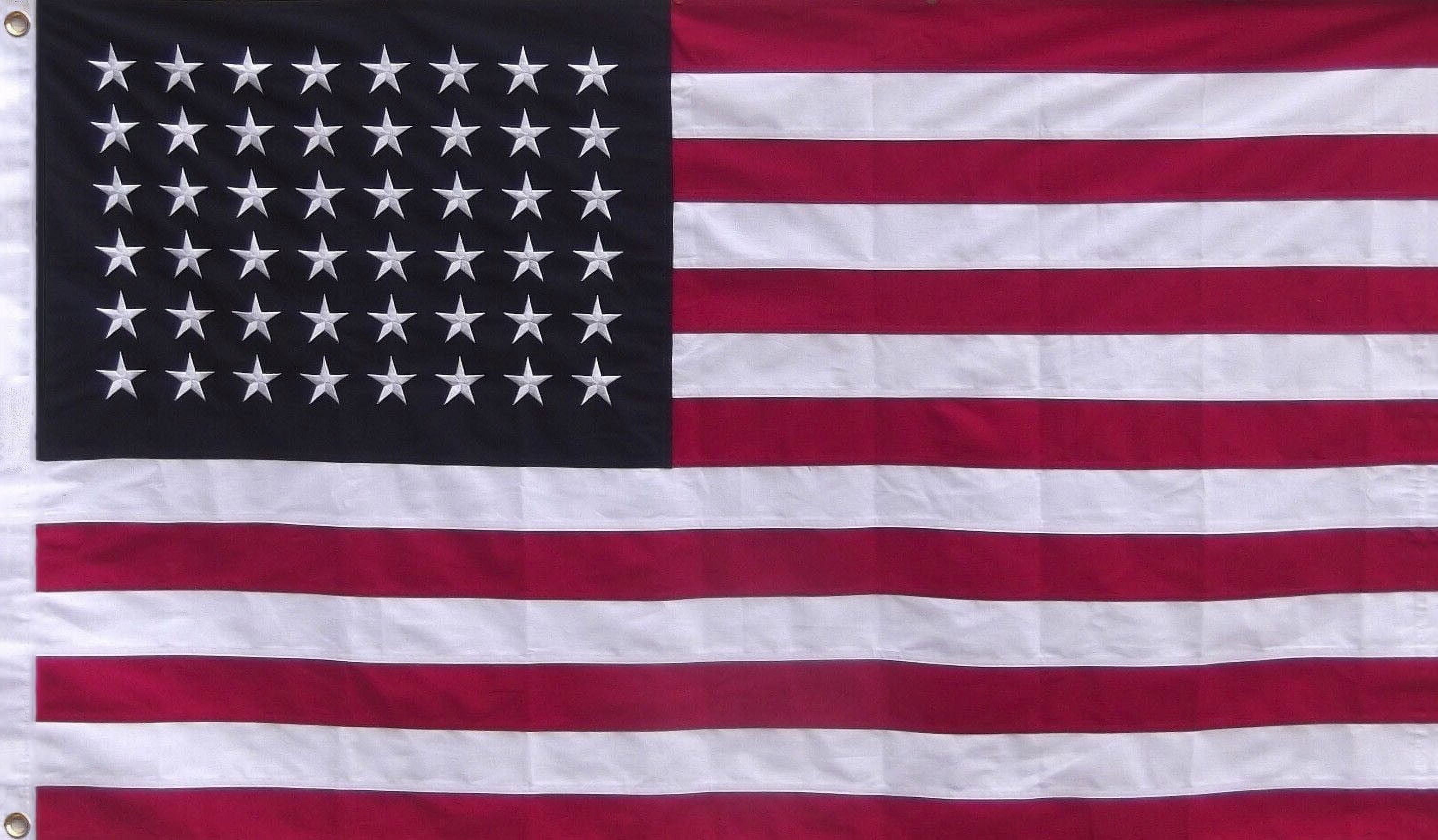 USA American 48 Stars 5'x9.5' Embroidered Flag ROUGH TEX® Cotton