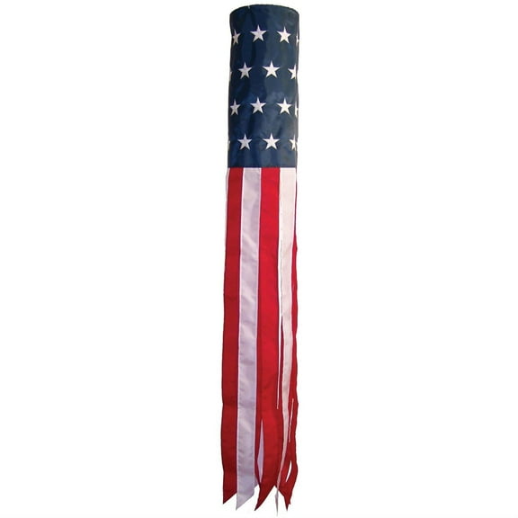 USA American 60" Wind Sock 210D Embroidered Nylon