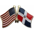 thumbnail image 1 of USA American Dominican Republic Friendship Flag Motorcycle Hat Cap lapel Pin, 1 of 2