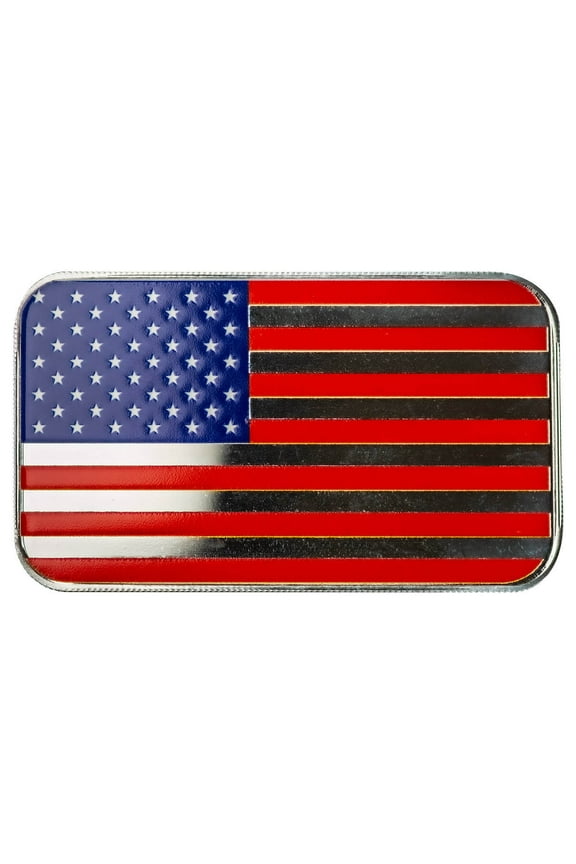 USA American Flag 1 oz Silver Bar .999 Fine Silver Bullion