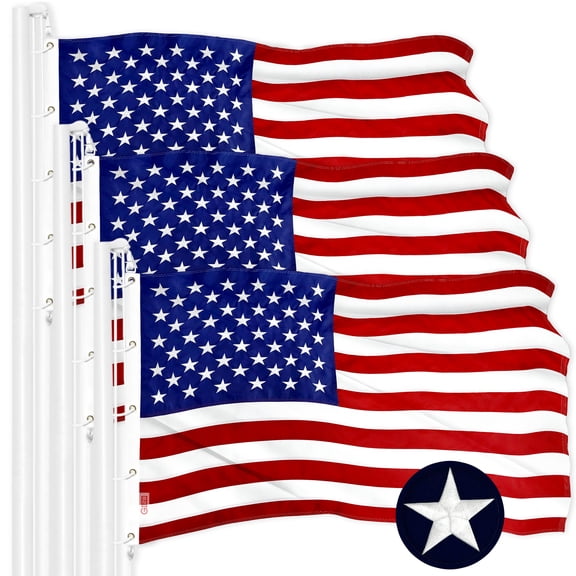 USA American Flag 8x12FT 3-Pack Embroidered Polyester By G128