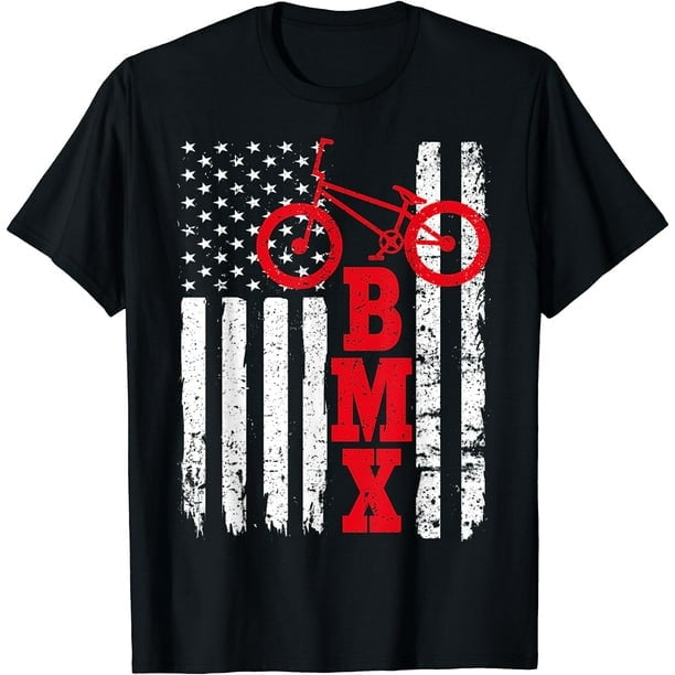 Bmx Shirt: Usa American Flag Sport Fan Bike Biking T-Shirt Bmx Shirt: Usa American Flag Sport Fan Bike Biking T-Shirt
