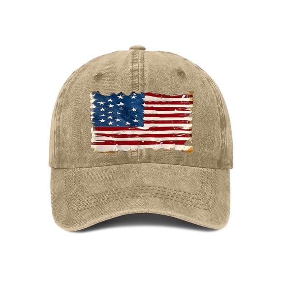 USA American Flag Baseball Cap Unisex Patriotic Distressed Flag Hat Independence Day