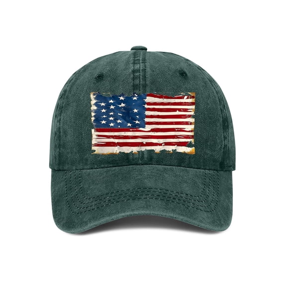 USA American Flag Baseball Cap Unisex Patriotic Distressed Flag Hat Independence Day