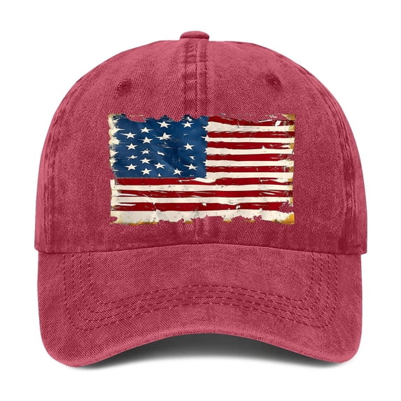 USA American Flag Baseball Cap Unisex Patriotic Distressed Flag Hat Independence Day