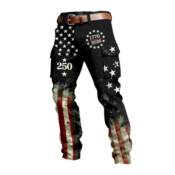 USA American Flag Jeans for Women & Men - 250th Anniversary Patriotic, Independent Heritage Style Straight Leg Pants, USA Long Sleeve Matching Bottoms