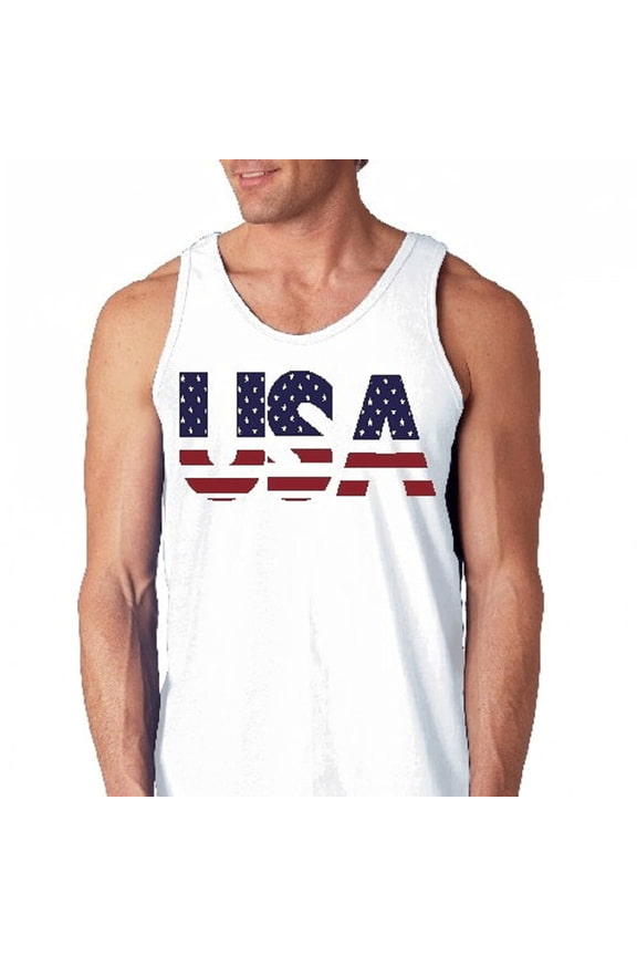 USA  American Flag Men's Tank Top