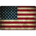 thumbnail image 1 of USA American Flag Metal Tin Sign, 12x8 Inch, Wall Decor Man Cave Bar US United States Rustic, 1 of 4