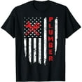 thumbnail image 1 of USA American Flag Plumber Men Women Plumbers Patriotic T-Shirt100% pure cotton short-sleeved shirt for both men and women, 1 of 6