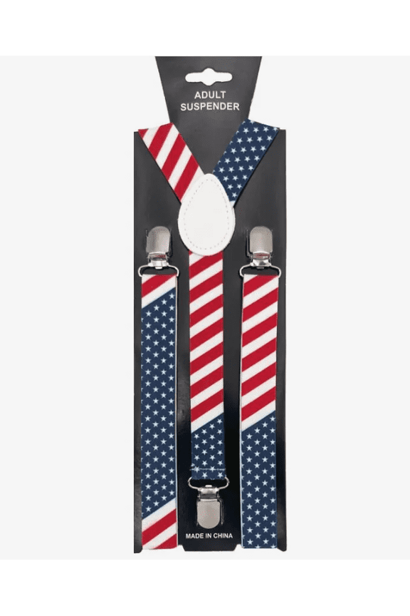 USA American Flag SUSPENDERS  Unisex Adjustable Suspenders - Adult Size