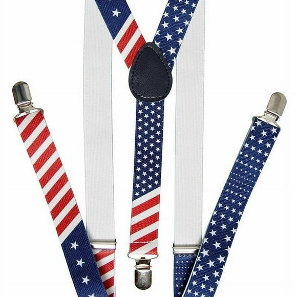USA American Flag SUSPENDERS  Unisex Adjustable Suspender - New with box/tags