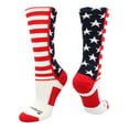 thumbnail image 1 of USA American Flag Stars and Stripes Crew Socks (Navy/Red/White, Large), 1 of 2