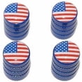 thumbnail image 1 of USA American Flag Tire Rim Wheel Aluminum Valve Stem Caps, Multiple Colors, 1 of 1