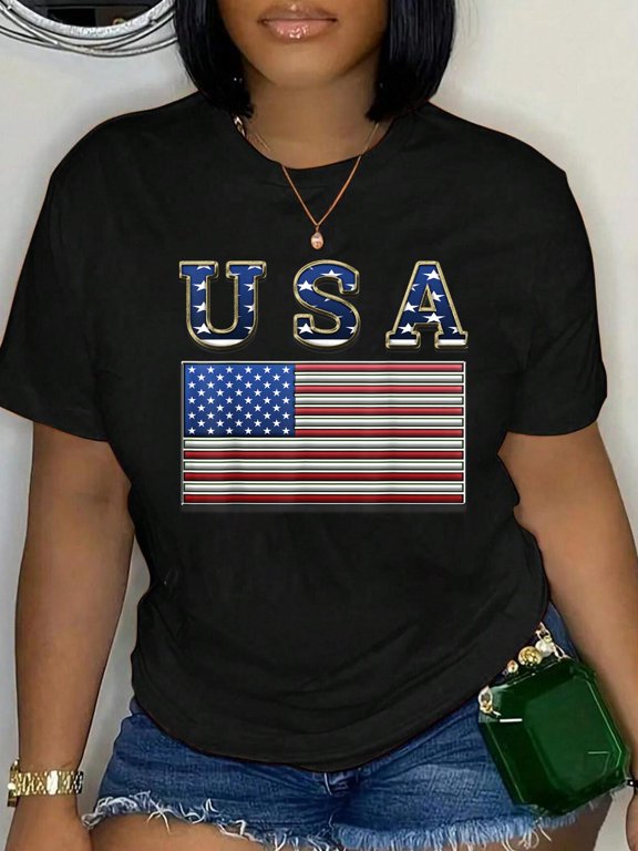 USA American Flag United States US Patriotic T-Shirt