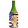 thumbnail image 1 of USA American Flag With Silky Terrier Wine bottle sleeve Hugger - 24 oz., 1 of 1