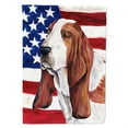 thumbnail image 1 of Carolines Treasures SC9004CHF USA American Flag with Basset Hound Flag Canvas, Large, Multicolor, 1 of 1
