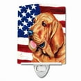 thumbnail image 1 of USA American Flag with Bloodhound Ceramic Night Light, 1 of 1