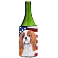 thumbnail image 1 of USA American Flag with Cavalier Spaniel Wine Bottle   Hugger, 1 of 1
