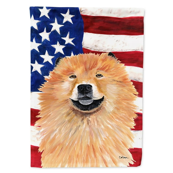 USA American Flag with Chow Chow Garden Flag