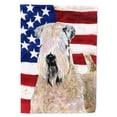 thumbnail image 1 of USA American Flag with Wheaten Terrier Soft Coated Garden Flag, 1 of 2