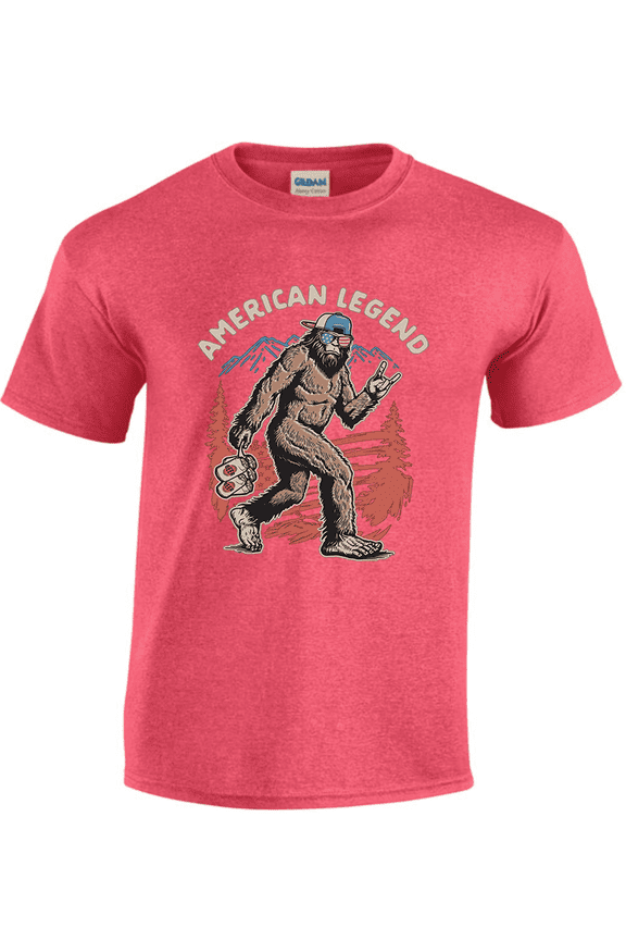 USA American Freedom Sasquatch Patriotic Beer Funny T-shirt Mens Graphic Tees Father Husband Birthday Dad Gifts