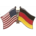 thumbnail image 1 of USA American German Friendship Flag Bike Motorcycle Hat Cap lapel Pin, 1 of 2