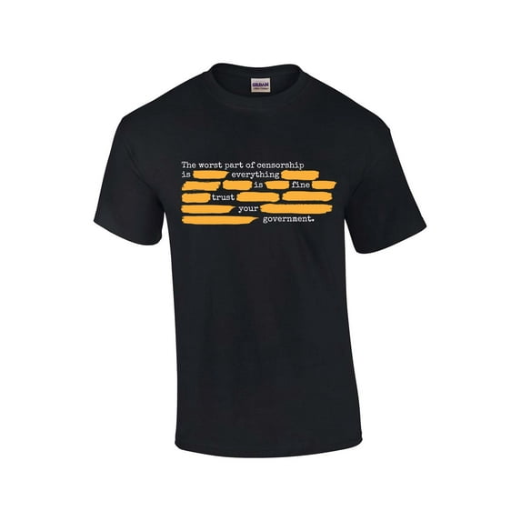 USA American Patriot The Worst Part About Censorship Trust The Government Mens Short Sleeve T-shirt-Black-xxxl