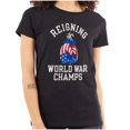 thumbnail image 1 of USA American Patriotic Boxing Gloves Womens Fitted Plus Size Graphic Tee Brisco Brands 2X, 1 of 6