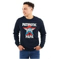 thumbnail image 1 of USA American Patriotic Papa Smurf Men's Long Sleeve Tee T Shirt Brisco Brands S, 1 of 6