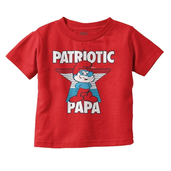 USA American Patriotic Papa Smurf Youth T Shirt Tee Boys Infant Toddler Brisco Brands 5T