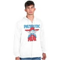 thumbnail image 1 of USA American Patriotic Papa Smurf Zip Hoodie Sweatshirt Men Brisco Brands L, 1 of 6