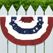 16ft American Bunting, United States Bunting Banner With 20pcs American 