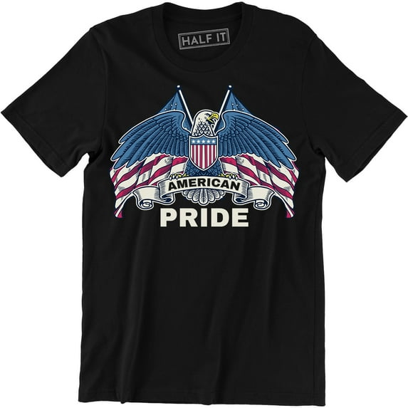 USA American Pride Flag Freedom Bald Eagle Men's Gift Tee Shirt