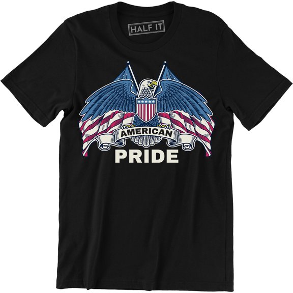 USA American Pride Flag Freedom Bald Eagle Men's Gift Tee Shirt