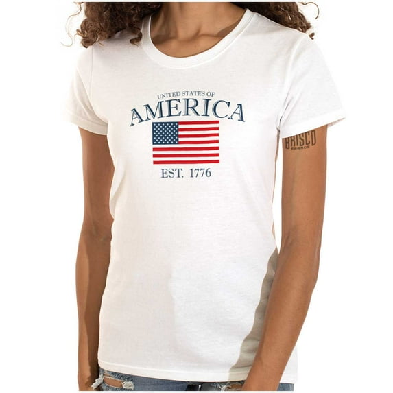 Property of United States of America Womens Slim Fit Graphic Tee Brisco Brands S
