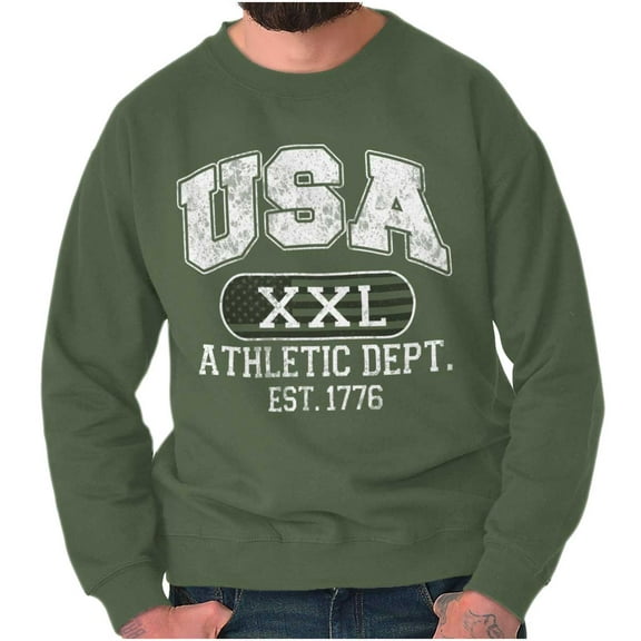 USA American Pride Workout Athletic Sweatshirt for Men or Women Brisco Brands L