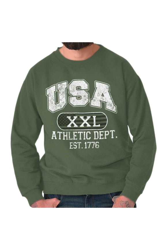 USA American Pride Workout Athletic Sweatshirt for Men or Women Brisco Brands S