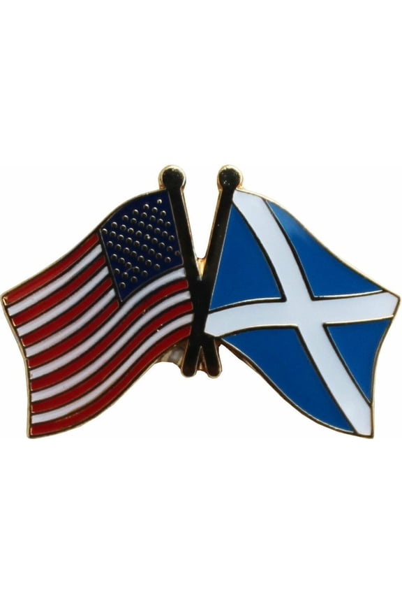 USA American Scotland Cross Friendship Flag Bike Motorcycle Hat Cap lapel Pin